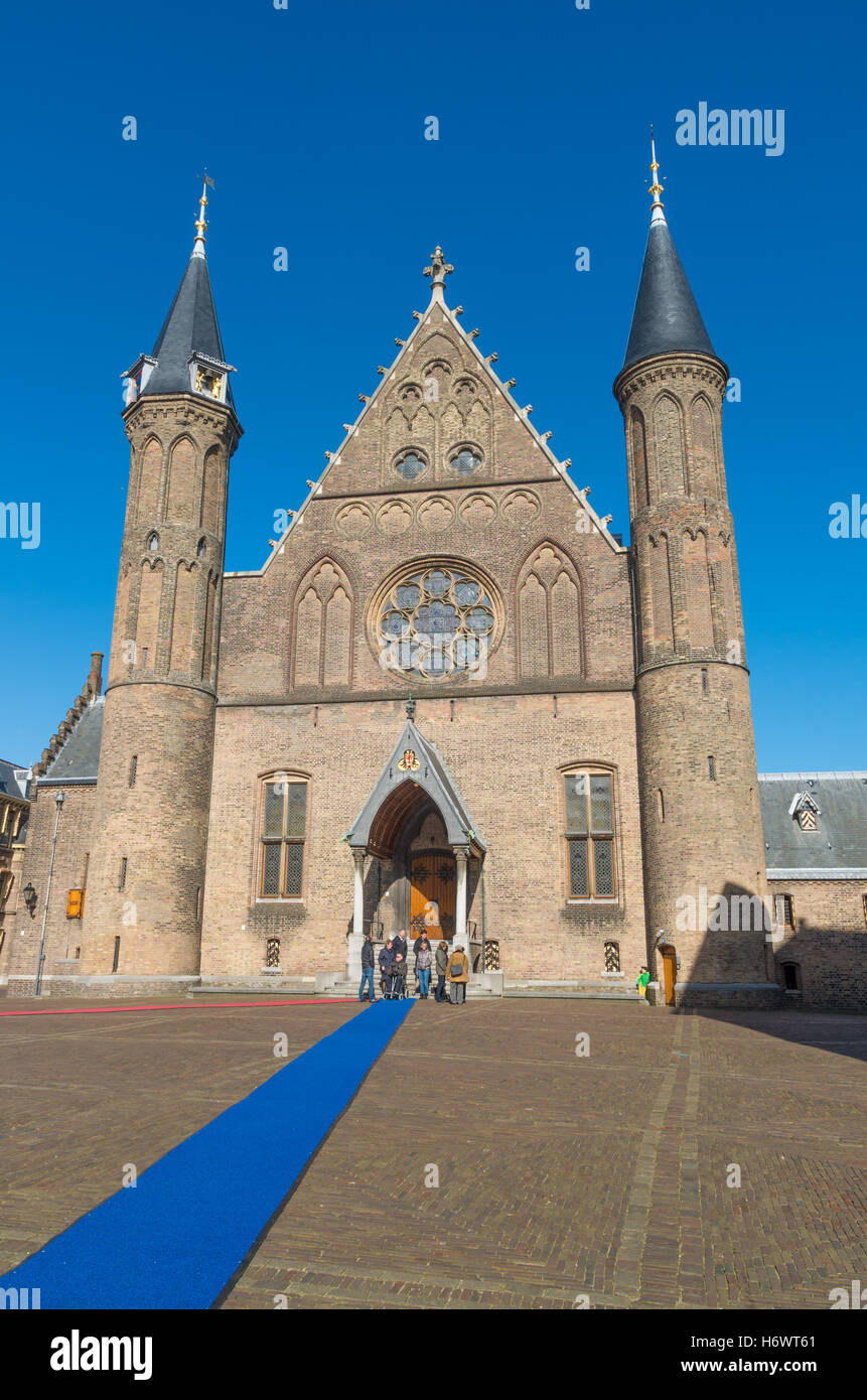 Binnenhof palace à La Haye, le règlement du parlement néerlandais Banque D'Images