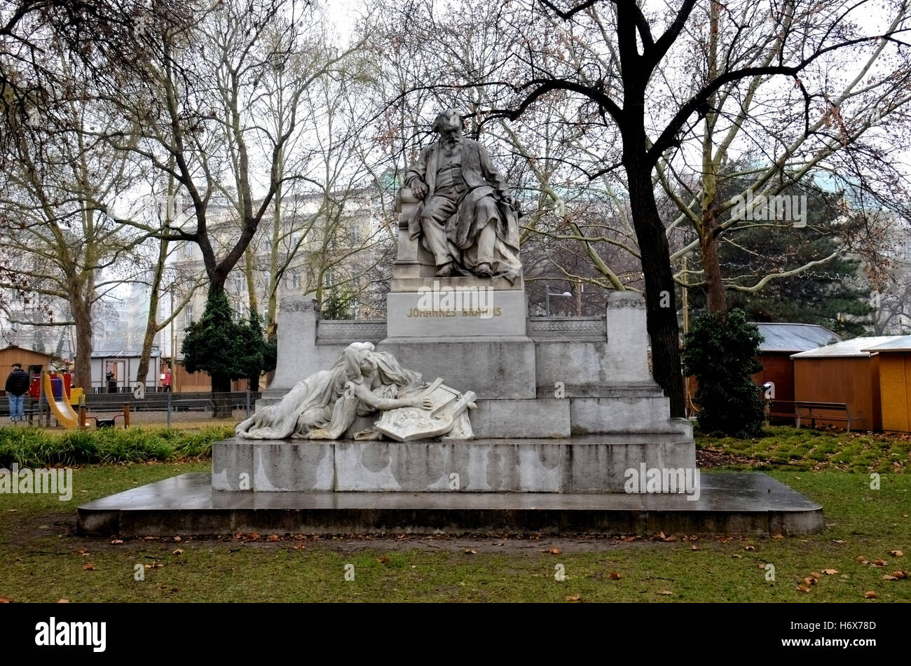 Statue de Brahms, Vienne Banque D'Images