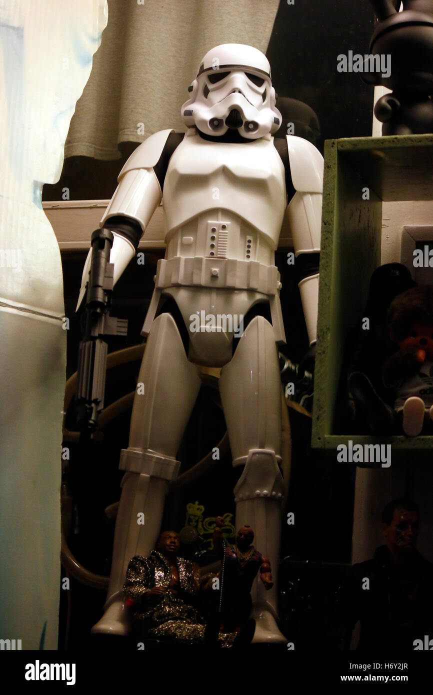Stormtrooper figure aus der saga Star Wars, Berlin. Banque D'Images