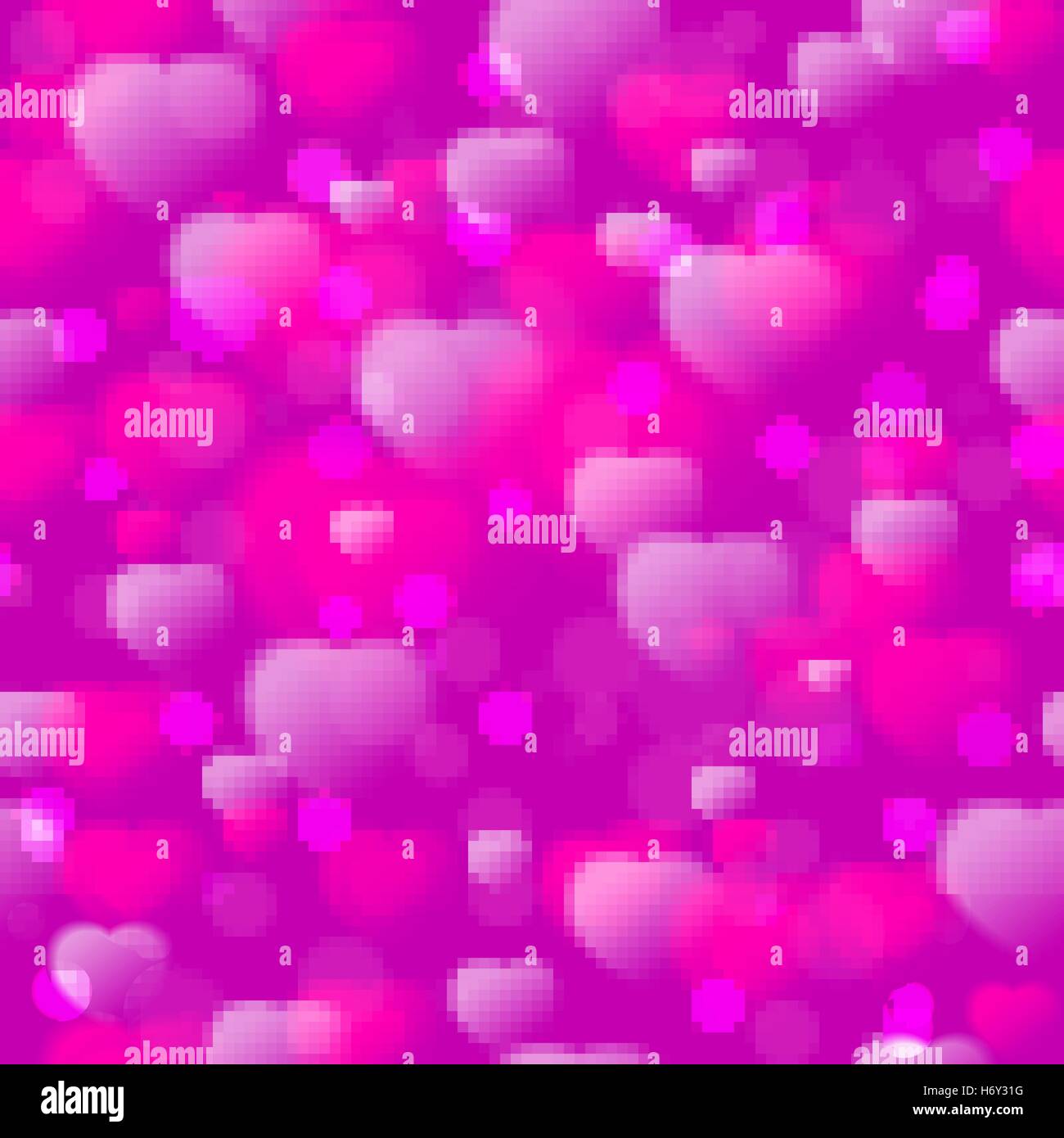 Modèle logique floue avec cœur sur fond violet. Vector illustration Illustration de Vecteur