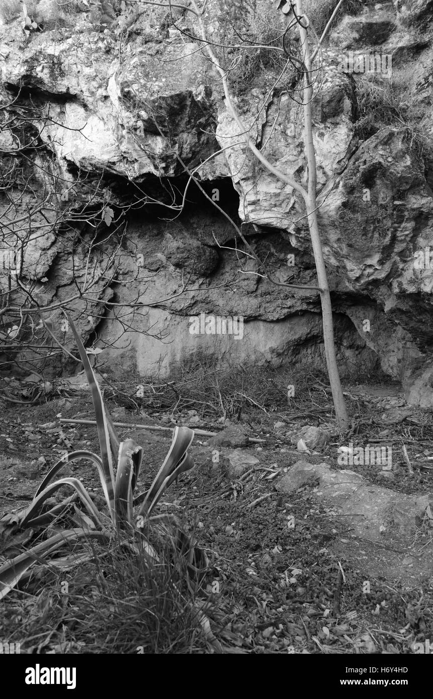 Marcher en plein air, explorer les grottes et les mines autour de la Grèce Banque D'Images