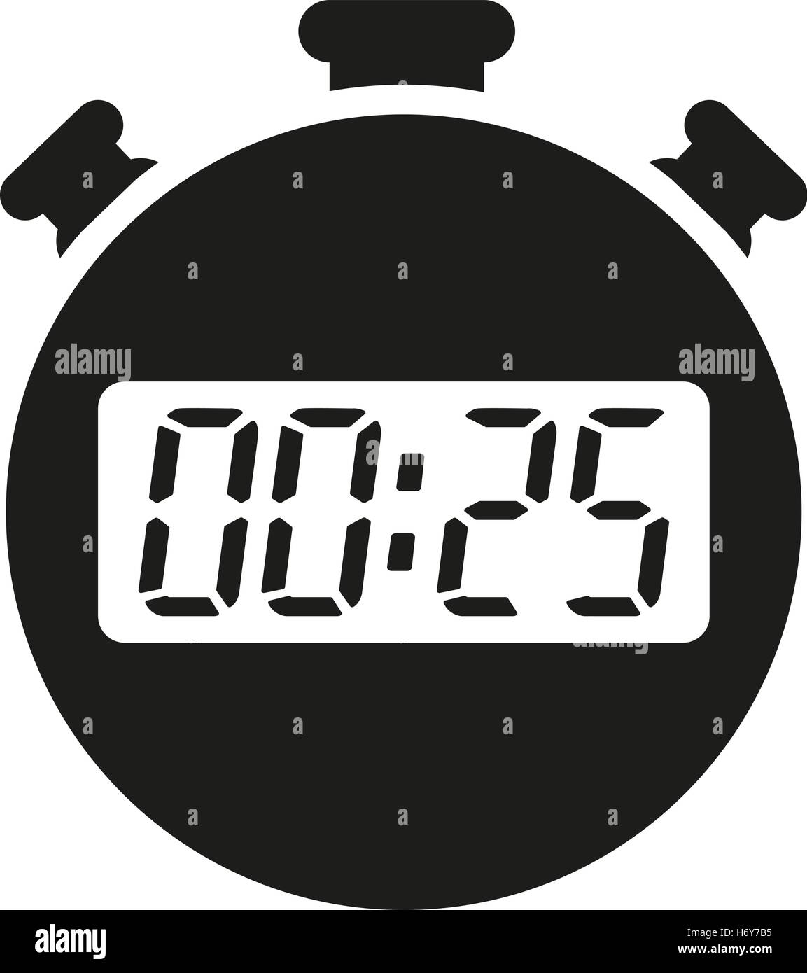 Les 25 secondes, minutes chronomètre icône. Réveil et montre, chronomètre,  compte à rebours symbole. L'ASSURANCE-CHÔMAGE. Web. Logo. Signe. Modèle  plat. App. Stock v Image Vectorielle Stock - Alamy