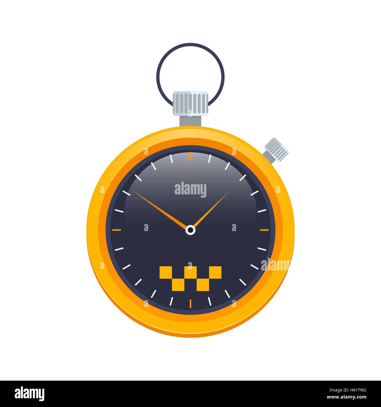 Taxi Voiture vecteur icône chronomètre style plat Illustration de Vecteur