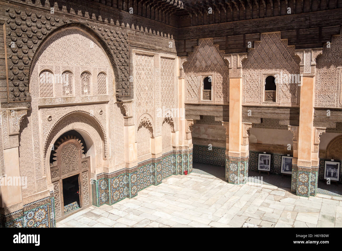 ben youssef madrasa dans la médina de marrakech maroc Banque D'Images