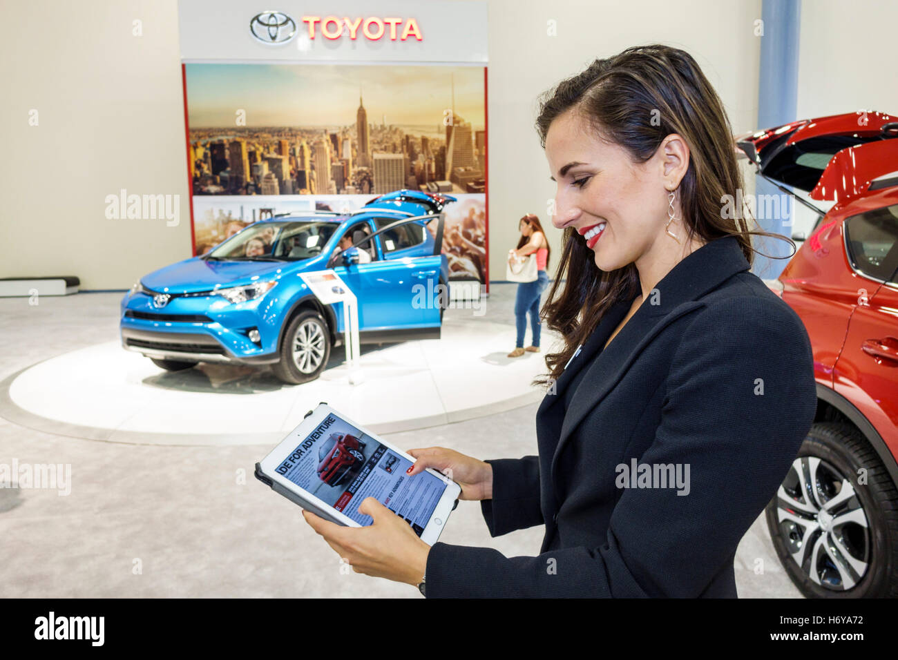 Miami Beach Florida,Centre des congrès,centre,intérieur,salon international de l'auto,nouveaux modèles,shopping shopper shoppers magasins marché ma Banque D'Images