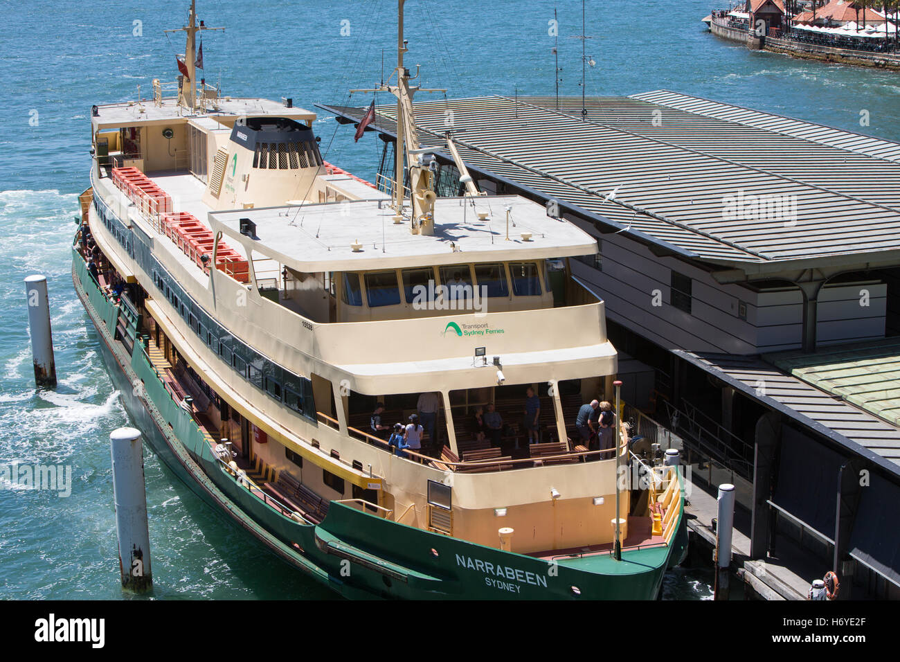 Sydney Ferries ferry emblématique, Narrabeen près de Circular Quay ferry terminus au centre-ville de Sydney, Australie Banque D'Images