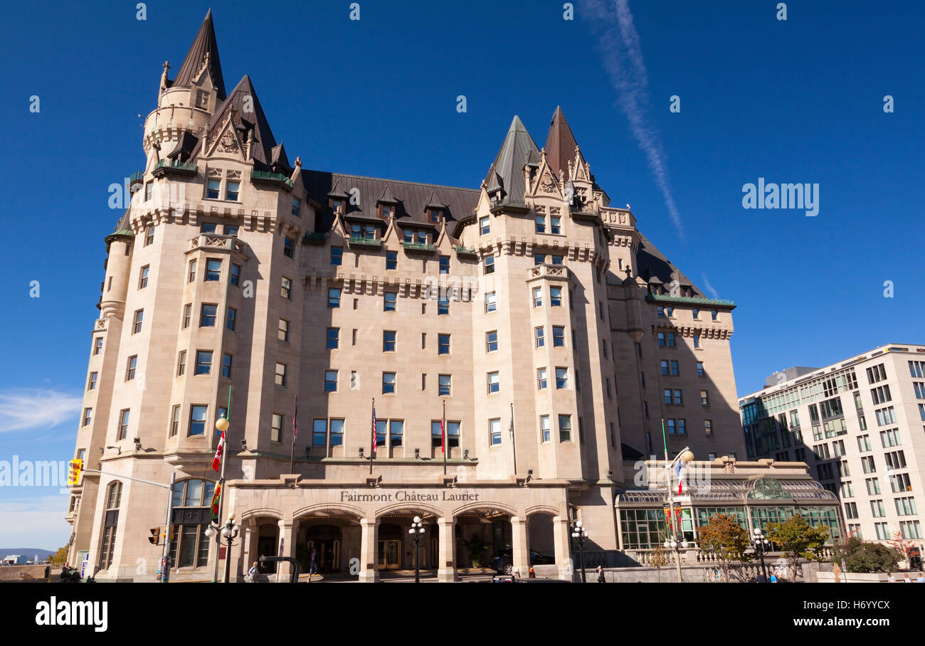 Le Fairmont Château Laurier (Château Laurier, Lieu historique national du Canada) à Ottawa, Ontario, Canada. Banque D'Images