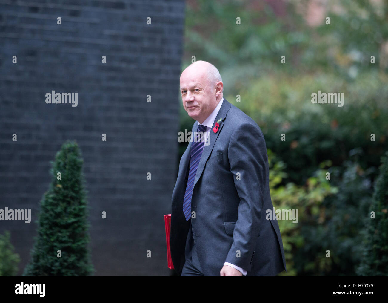 Le travail de la Grande-Bretagne et des retraites,Damian Green,arrive pour une réunion du Cabinet au 10 Downing Street Banque D'Images