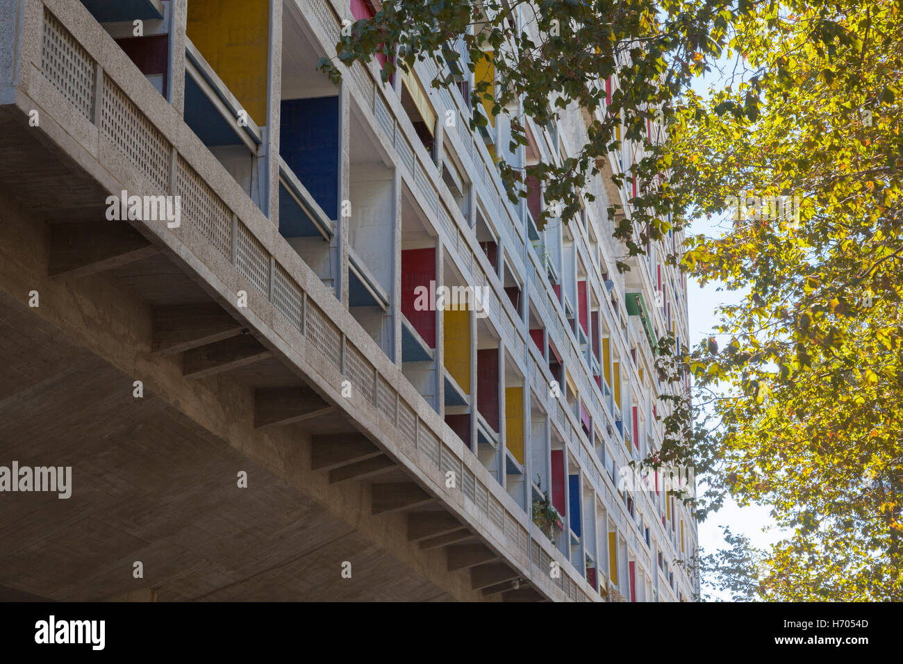 Travaux d'art à l'Unite d'habitation, Marseille, France, Architecte : Le Corbusier, 1952 Banque D'Images