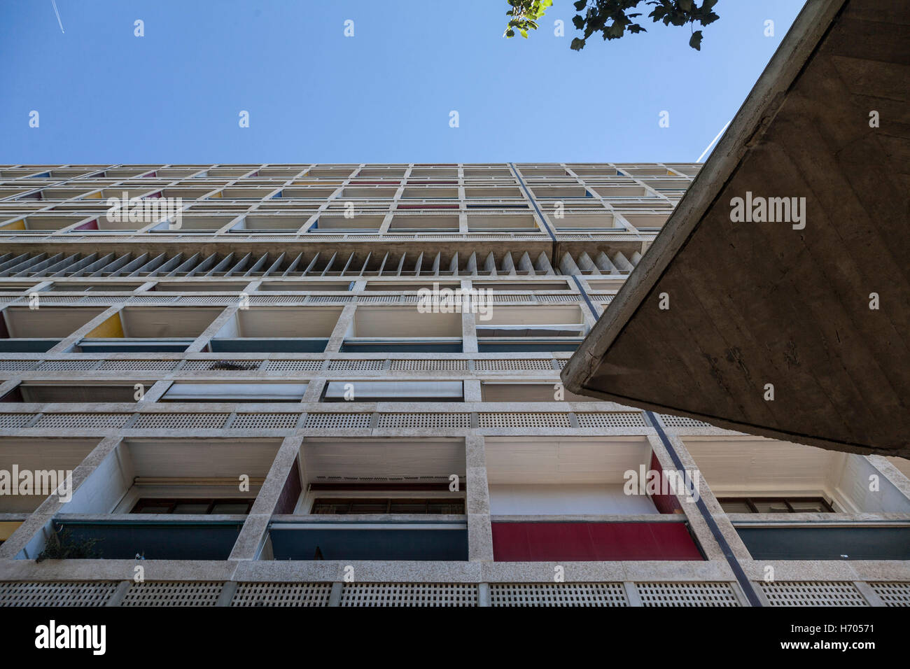Travaux d'art à l'Unite d'habitation, Marseille, France, Architecte : Le Corbusier, 1952 Banque D'Images