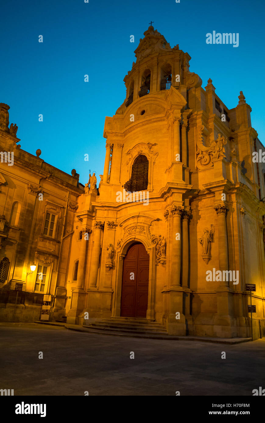 L'église baroque Sicile Italie Banque D'Images