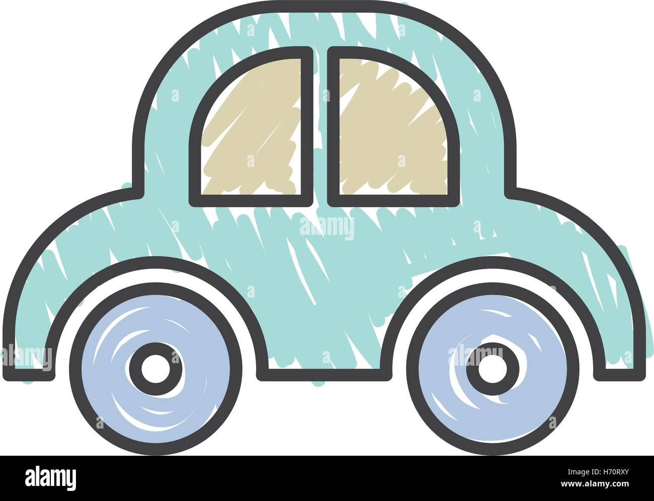 Jouet Voiture Bebe Bleu Sur Fond Blanc Croquis Et Dessiner Le Design Vector Illustration Image Vectorielle Stock Alamy