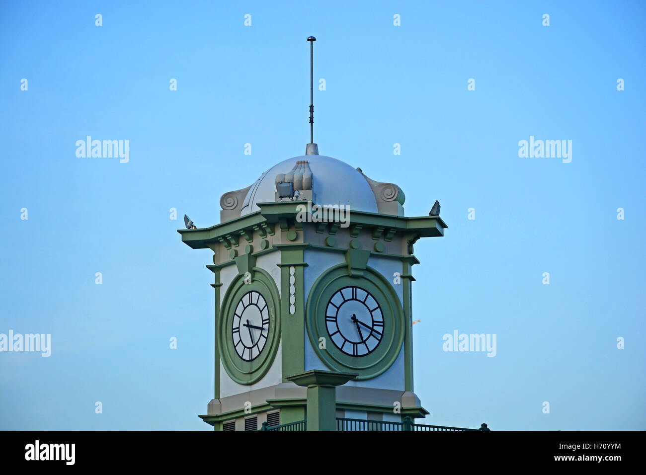 Tour de l'horloge pile centrale l'île de Hong Kong, Chine Banque D'Images
