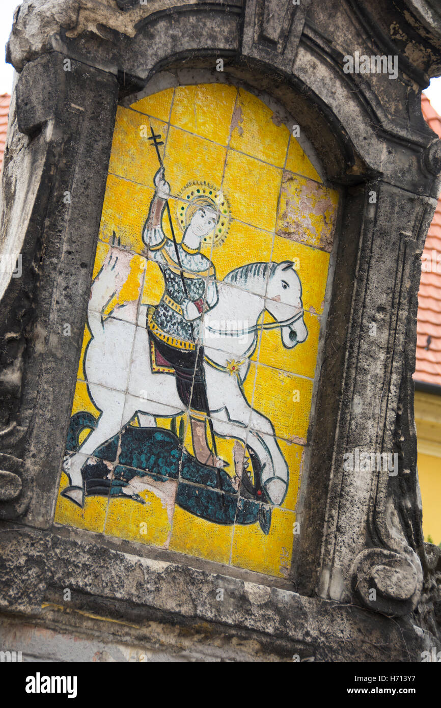 Carreau décoratif mural horse rider Banque D'Images