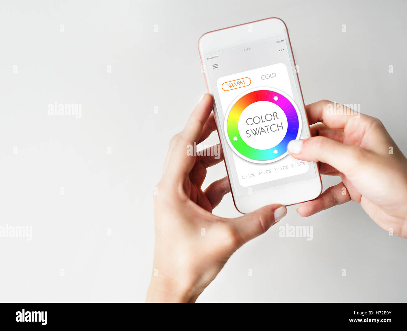 Échantillon de couleur Design Concept Échantillon du spectre CMJN Banque D'Images