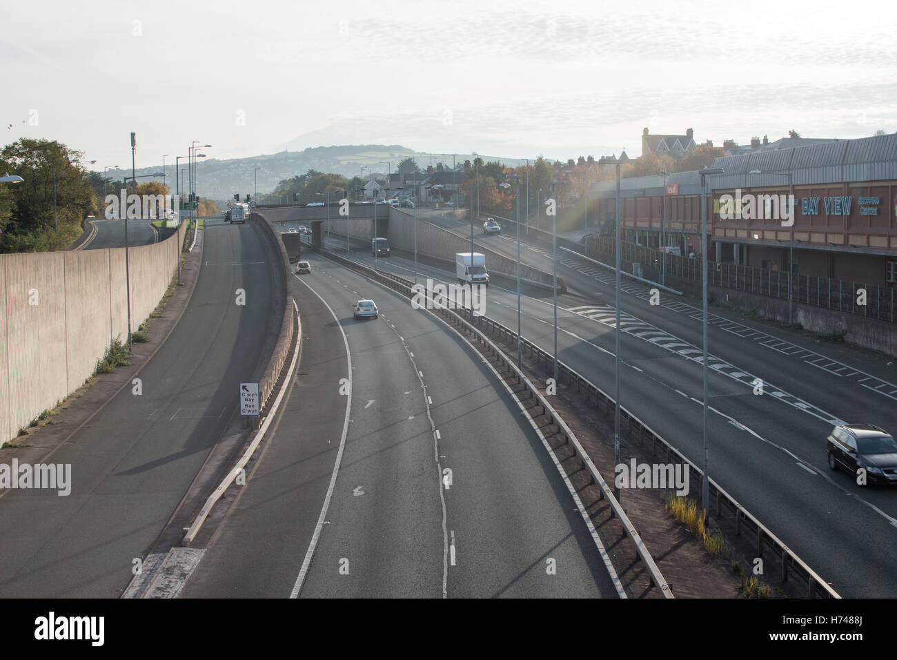 A55 au Nord du Pays de Galles Colwyn Bay Banque D'Images