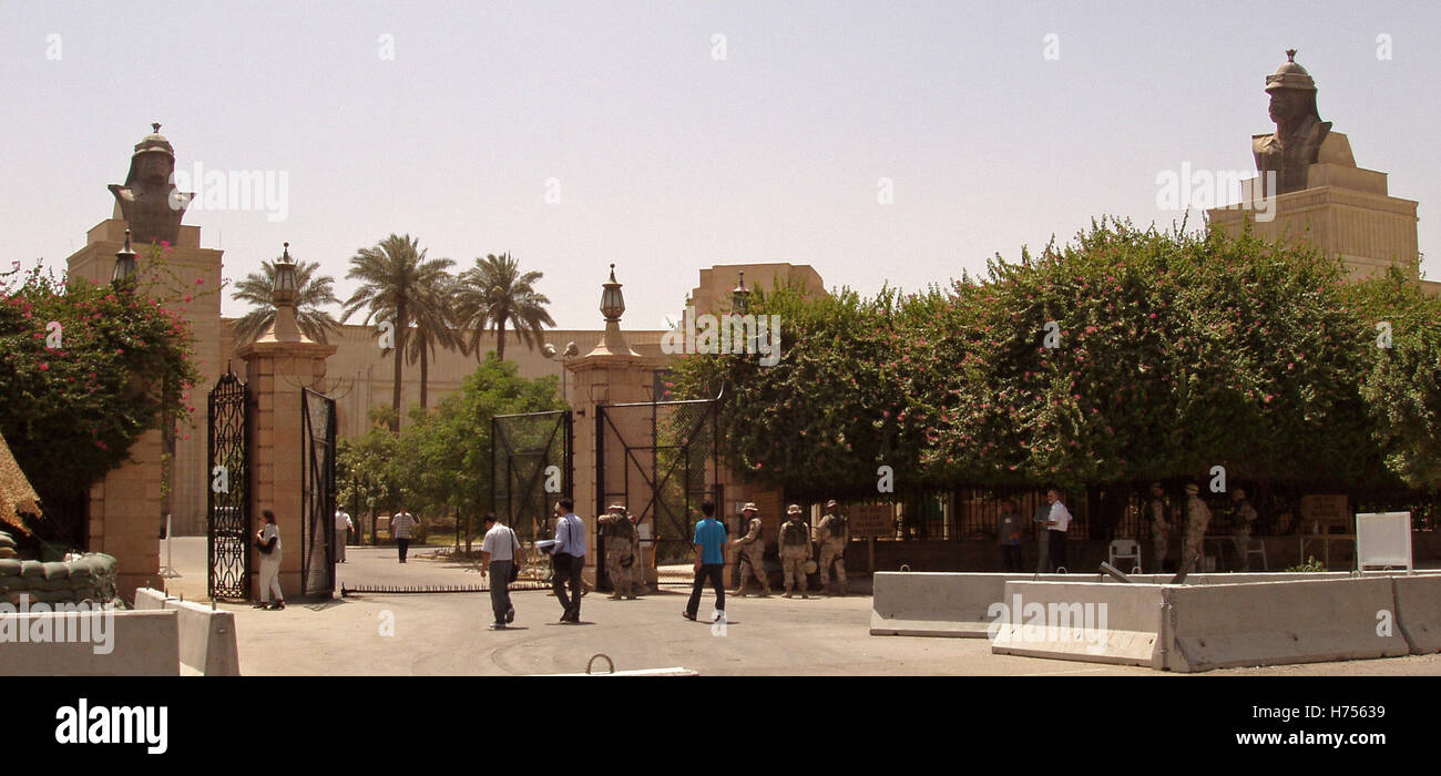 25 juillet 2003 Siège de l'ACP en Irak : le Palais de la République, à l'intérieur de la zone verte à Bagdad. Banque D'Images