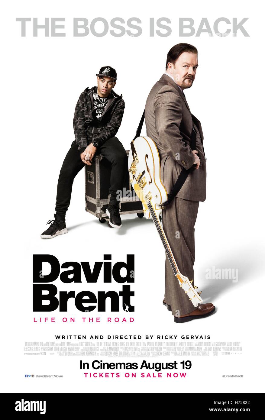 DATE DE SORTIE : Février 10, 2017 Title : David Brent : La vie sur la route STUDIO : BBC Films Réalisateur : Ricky Gervais PLOT : une équipe avec David Brent, l'ancienne star de la série TV britannique fictif Le Bureau (2001), maintenant qu'il s'imagine être une star du rock sur la route sur la photo : Ricky Gervais (l'Affiche l'image Crédit : c BBC Films/images/) Banque D'Images