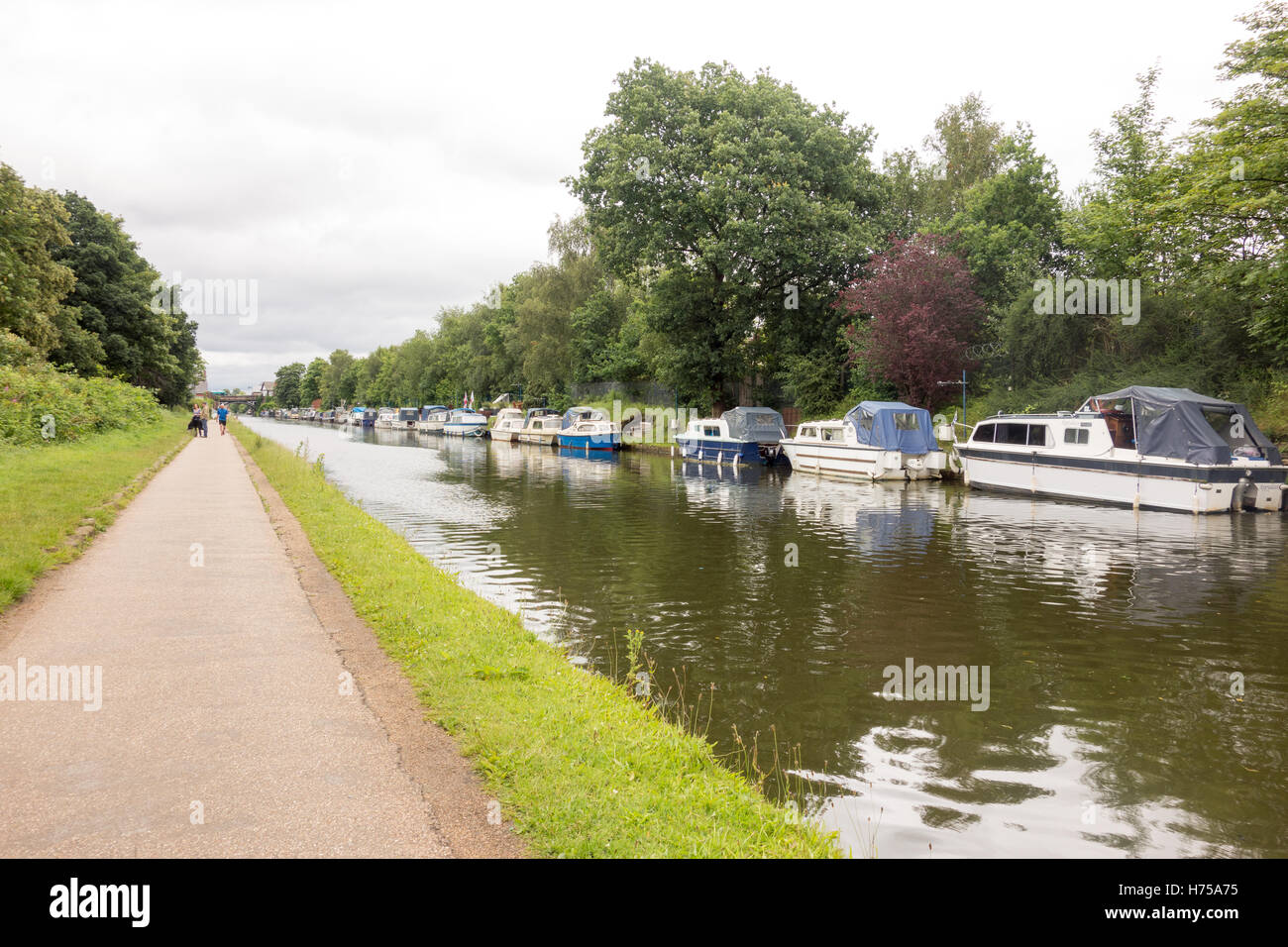 Le canal de Bridgewater à Manchester est à 65 km/39 miles de long et s'étend de Runcorn à Leigh. Banque D'Images