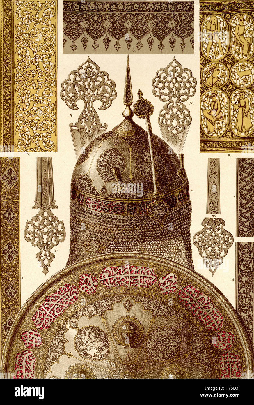 Ornamentenschatz 1887 Peinture et sculpture : Persian Banque D'Images