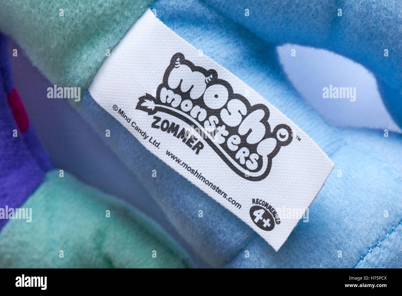 Label de Moshi Monsters zommer adorable en peluche douce Banque D'Images
