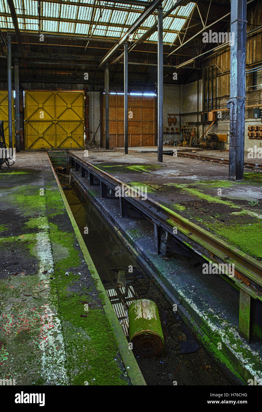 Atelier de fer abandonnées, l'exploration urbaine, hdr Banque D'Images