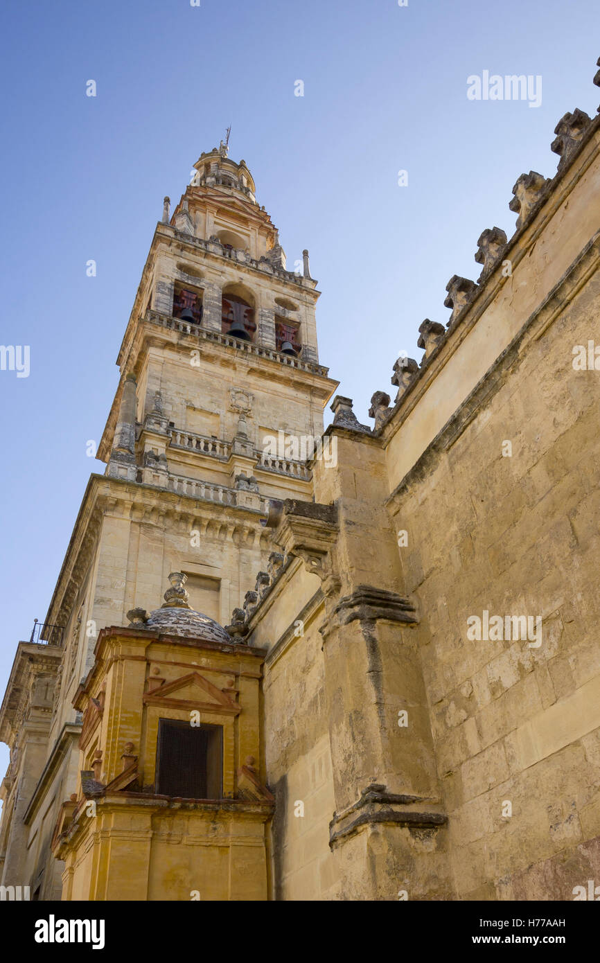 Alminar tower dans la mosquée de Cordoue (Andalousie, Espagne) Banque D'Images