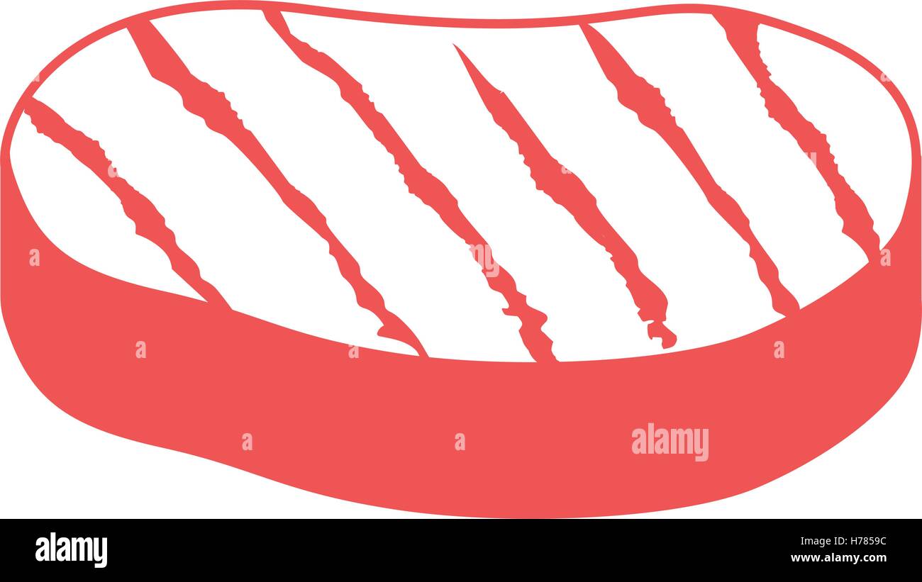 La viande steak icône sur fond blanc. facts et d'aliments frais de conception. vector illustration Illustration de Vecteur