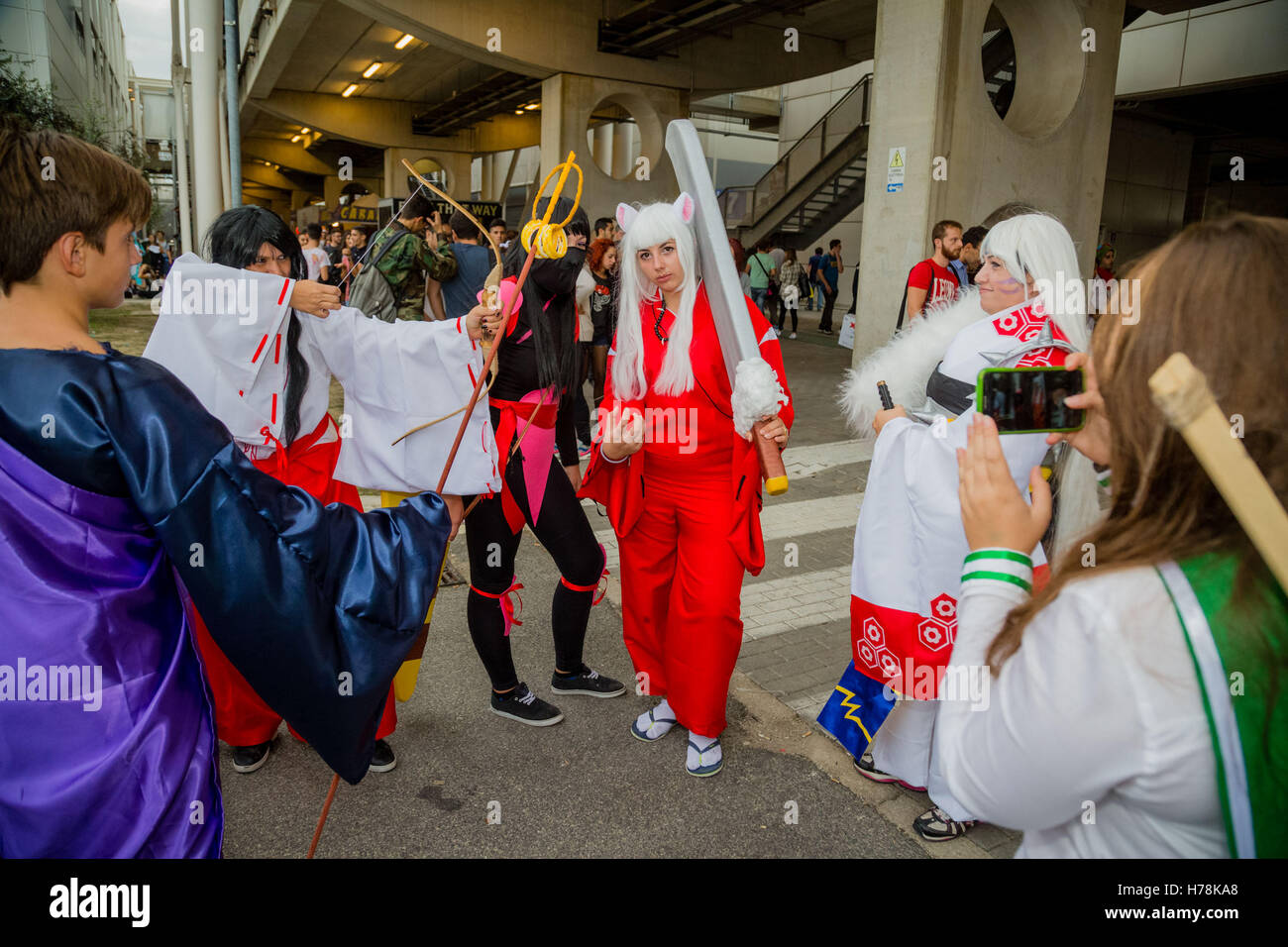 Vue générale de la convention, Romics XX Edition, sur la Nuova Fiera di Roma, Via Portuense, Rome. Où : Rome, Italie Quand : 01 Oct 2016 Credit : IPA/WENN.com **Uniquement disponible pour publication au Royaume-Uni, USA, Allemagne, Autriche, Suisse** Banque D'Images