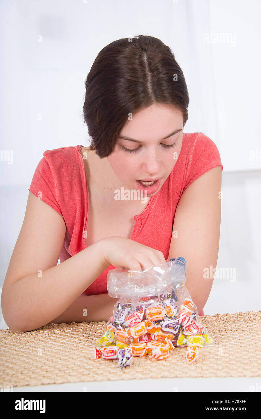 La nutrition de l'ADOLESCENT Banque D'Images