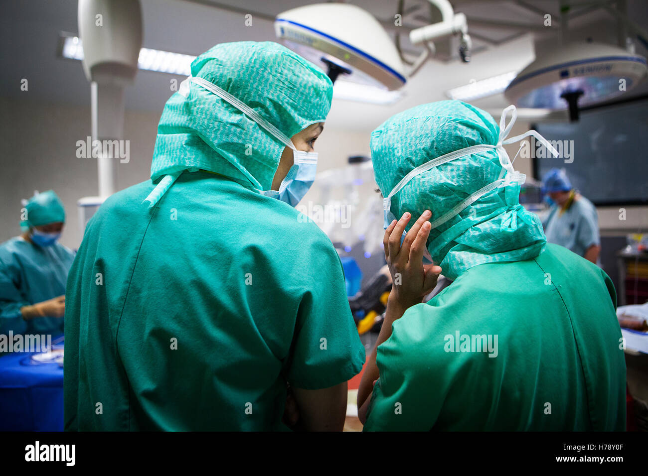 La chirurgie assistée par robot Banque D'Images