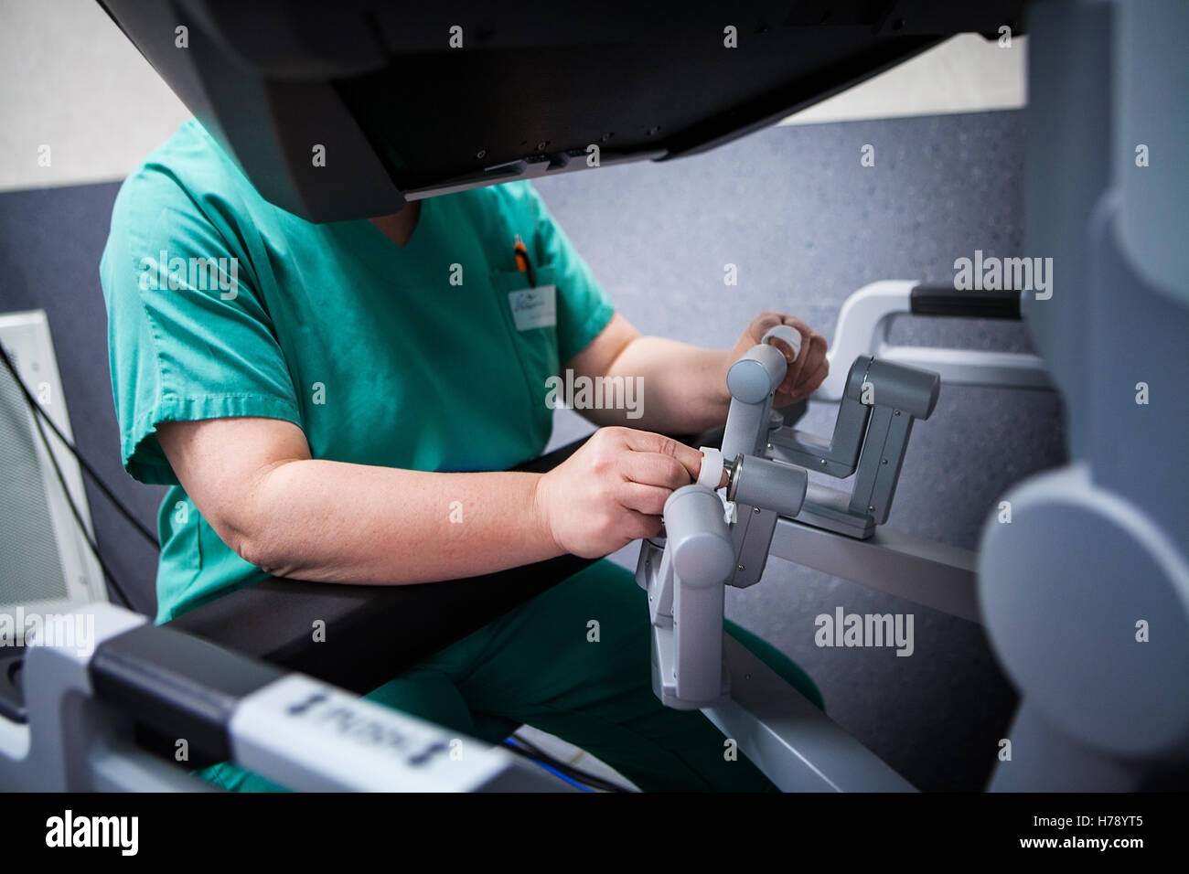 La chirurgie assistée par robot Banque D'Images