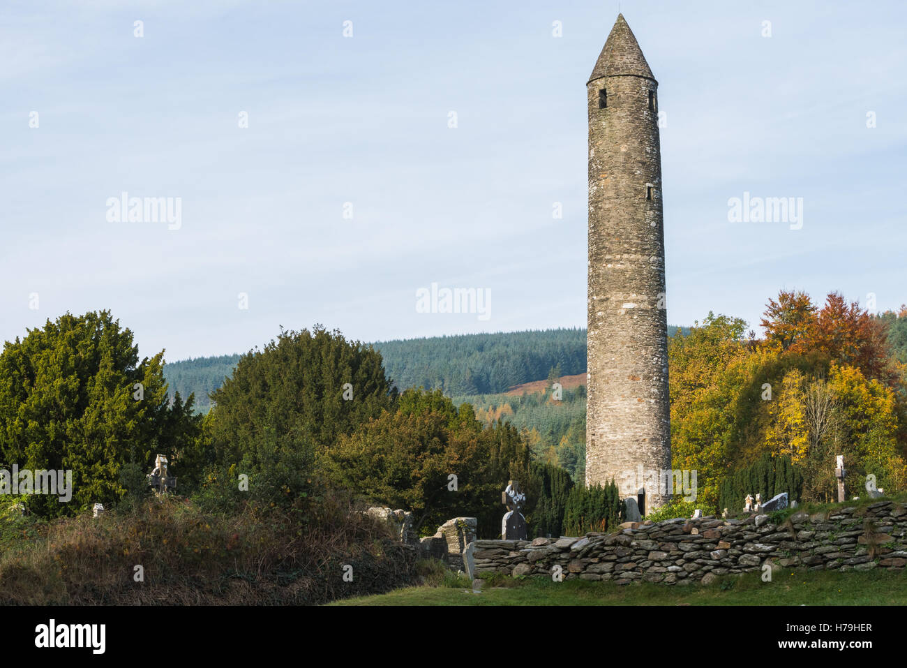 Glendalough, Irlande Banque D'Images