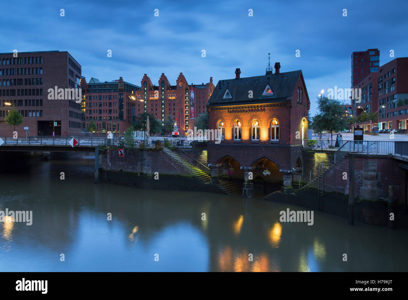 Canal et musée Maritime International, Hambourg, Allemagne Banque D'Images