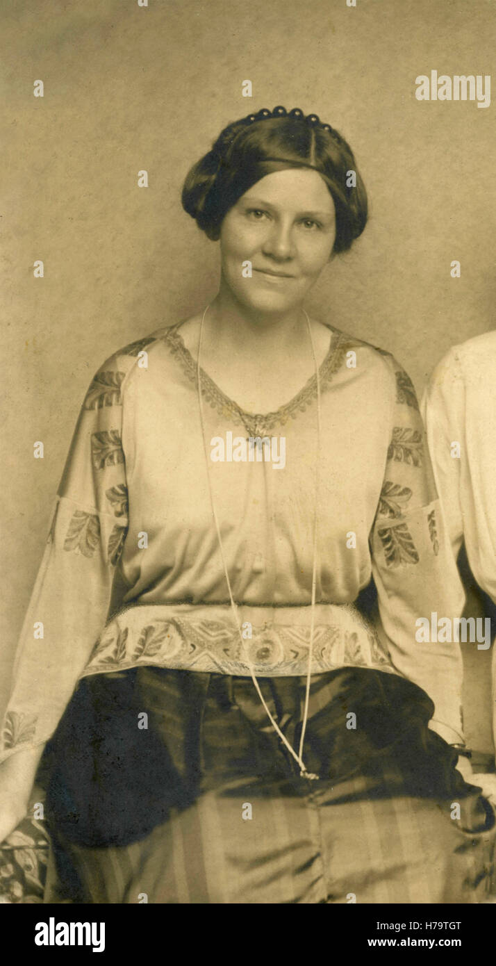 Portrait d'une jeune femme, Danemark Banque D'Images