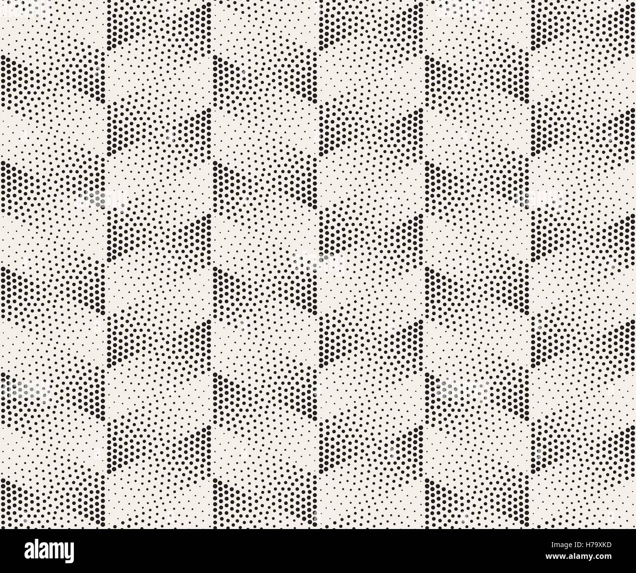 Seamless Vector cercle noir et blanc en ZigZag granités Chevron Modèle de gradient de demi-teinte Illustration de Vecteur