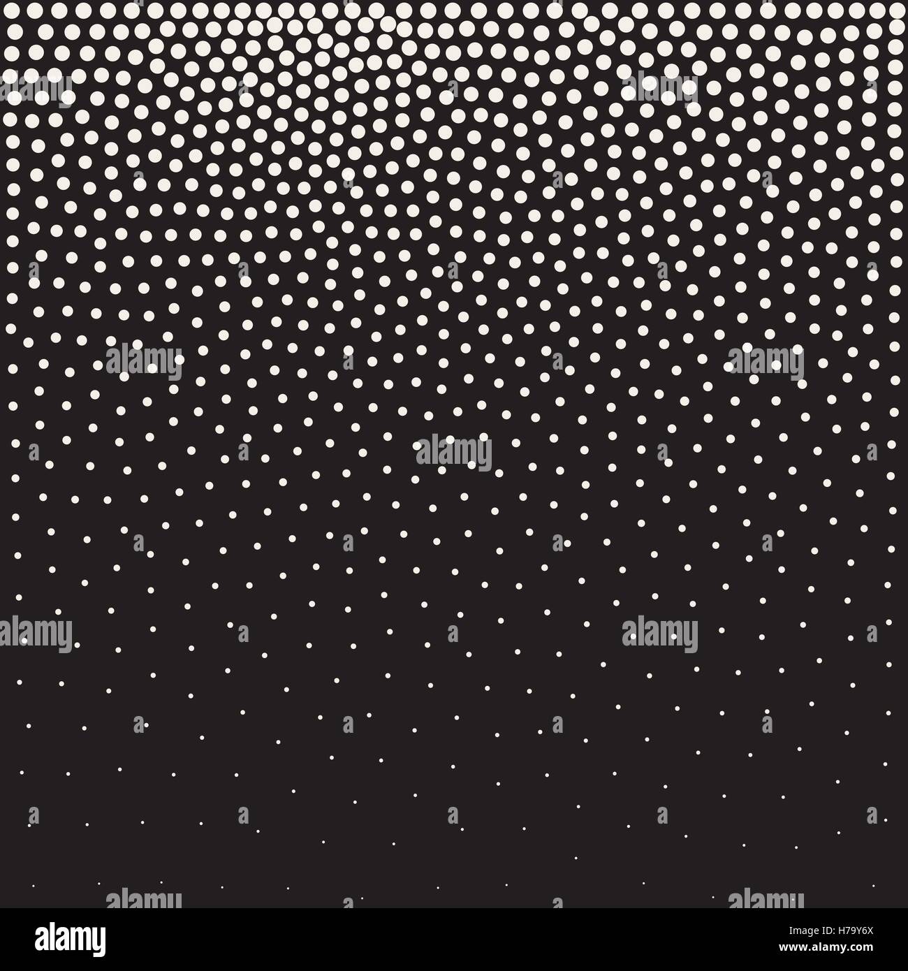 Seamless Vector noir et blanc non dégradé taille des cercles qui se chevauchent avec l'arrière-plan de travail Point fondu Illustration de Vecteur