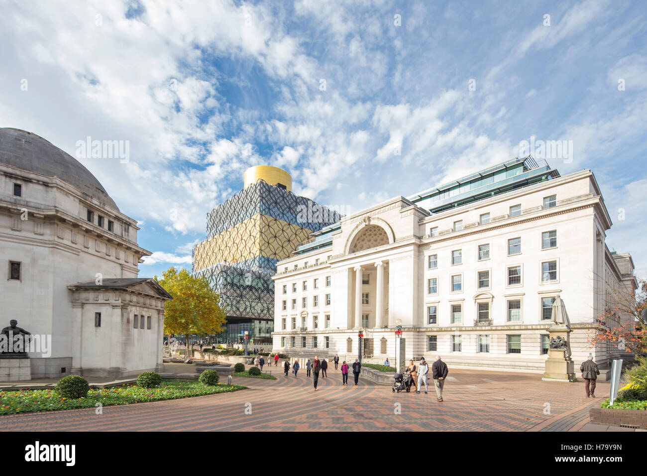 Centenary Square et de la Bibliothèque de Birmingham, Birmingham, Angleterre, RU Banque D'Images
