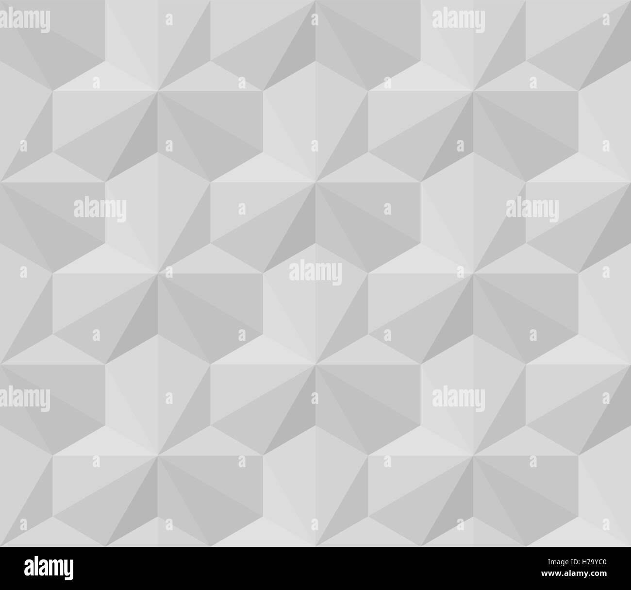 Seamless Vector triangle blanc motif géométrique tridimensionnelle à l'ombre Illustration de Vecteur