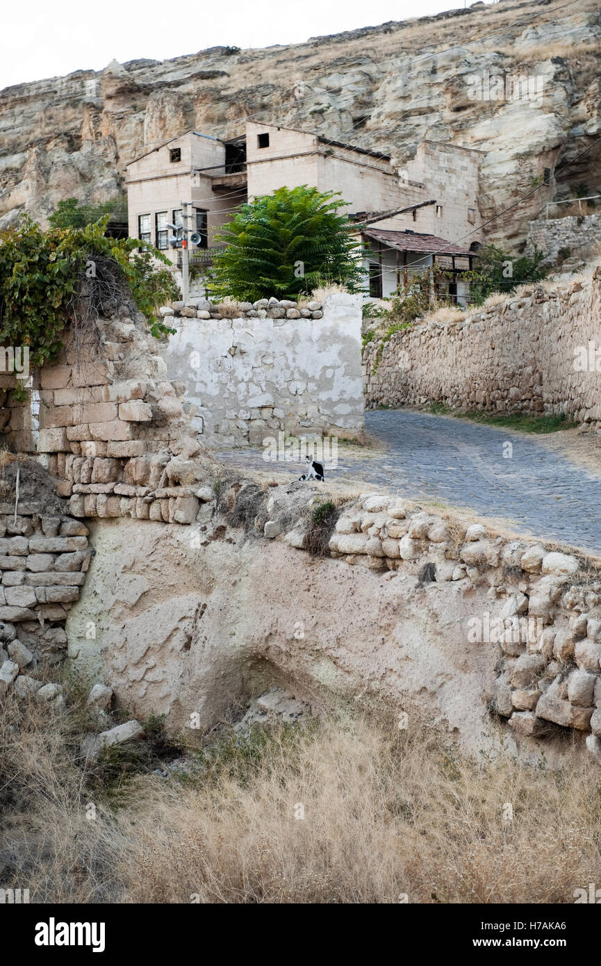 Bâtiment résidentiel à flanc de Ürgüp en Cappadoce, Turquie, Province Nevsehir Banque D'Images