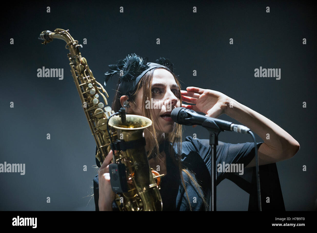 Manchester, UK. 3 octobre, 2016. PJ Harvey en concert. Crédit : John Bentley/Alamy Live News Banque D'Images