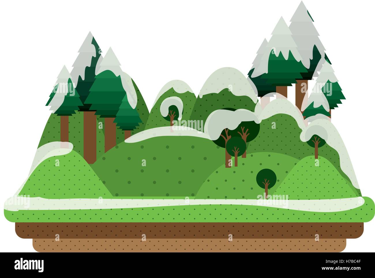 Icône Snowy Mountains. paysage d'hiver design. vector illustration Illustration de Vecteur