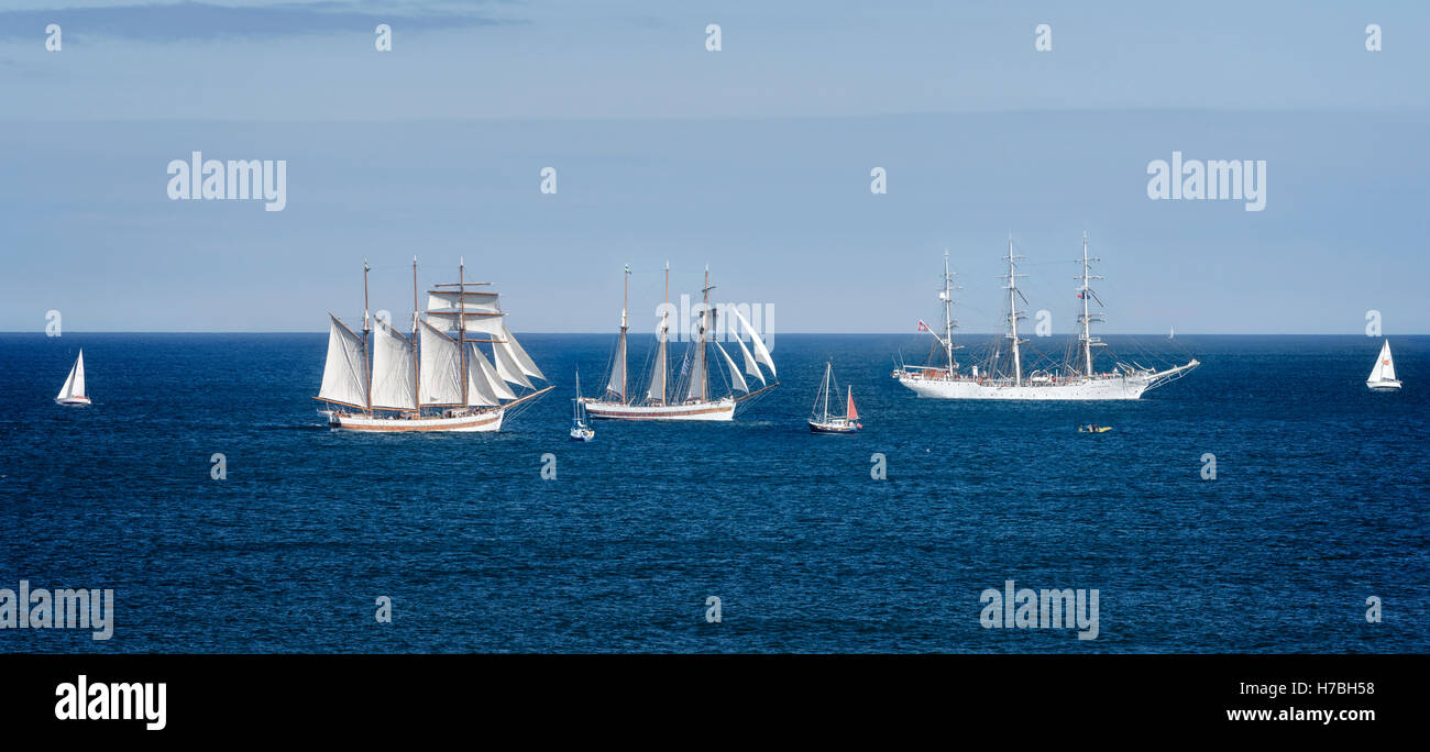 Composite d'une partie de la course des grands voiliers 2016 Participants Banque D'Images