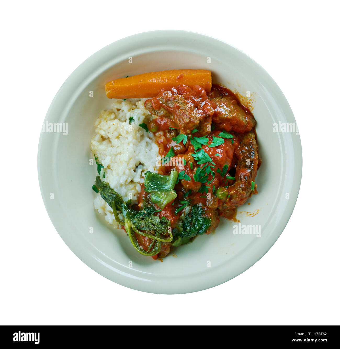 Rabo Encendido - Ragoût de boeuf style cubain cubano-américaine dish. Banque D'Images