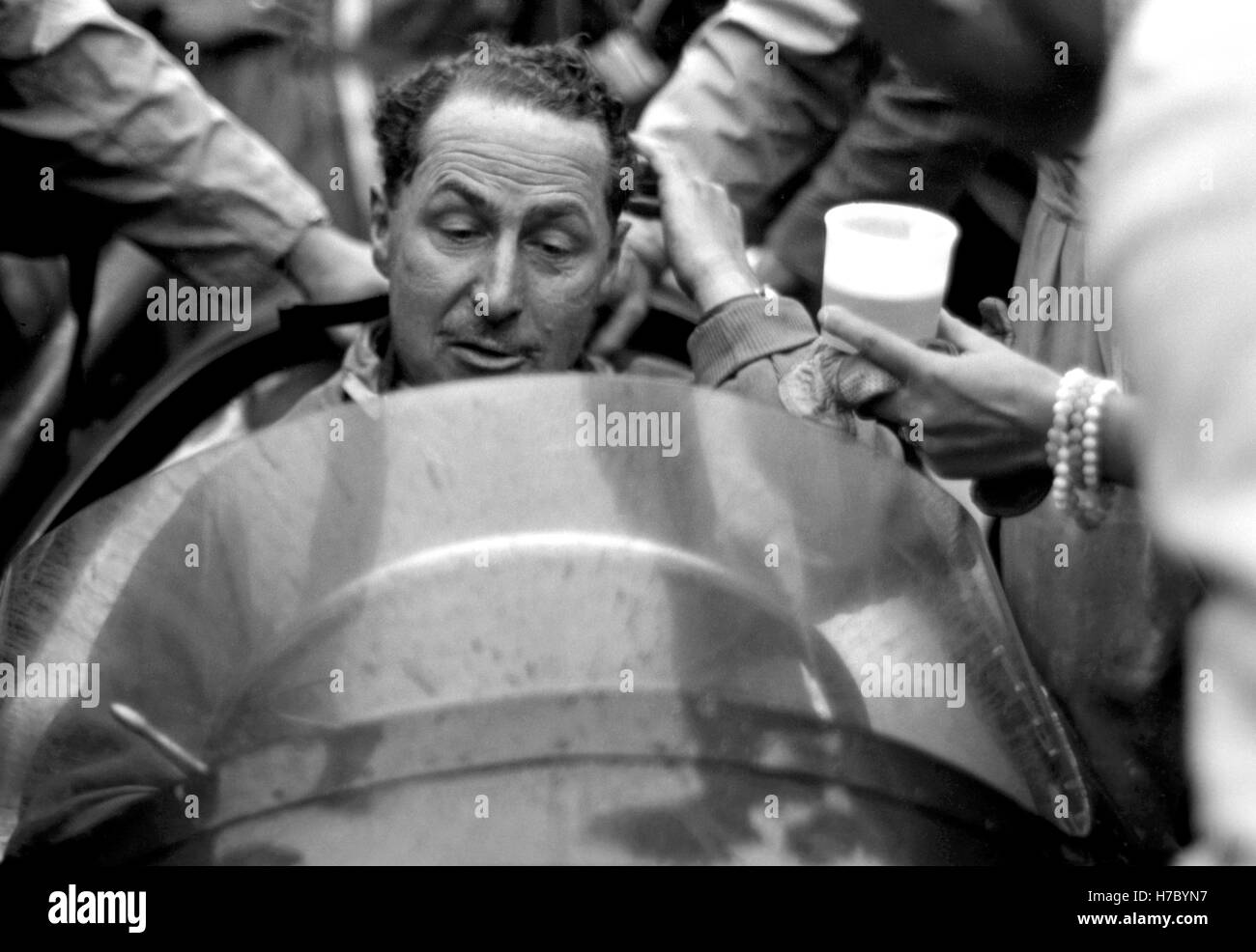 1956 Jack Fairman pilote de course de Silverstone GP britannique UK Banque D'Images