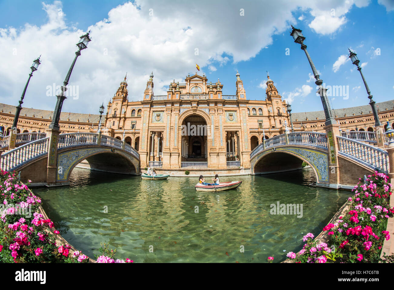 Plaza de España, Séville, Espagne, place d'Espagne, Séville Banque D'Images