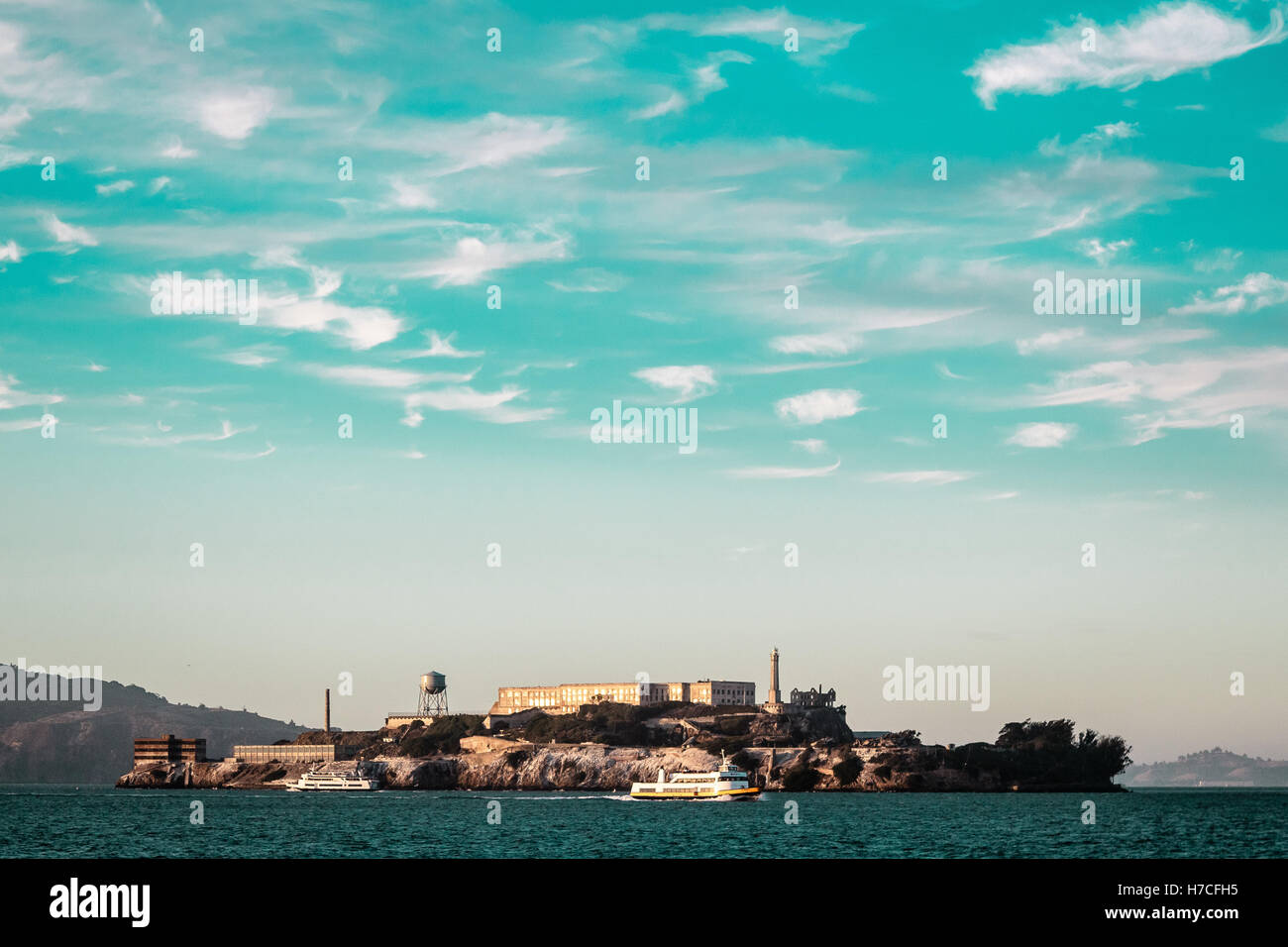 Photo de la prison d'Alcatraz à San Francisco, Californie Banque D'Images