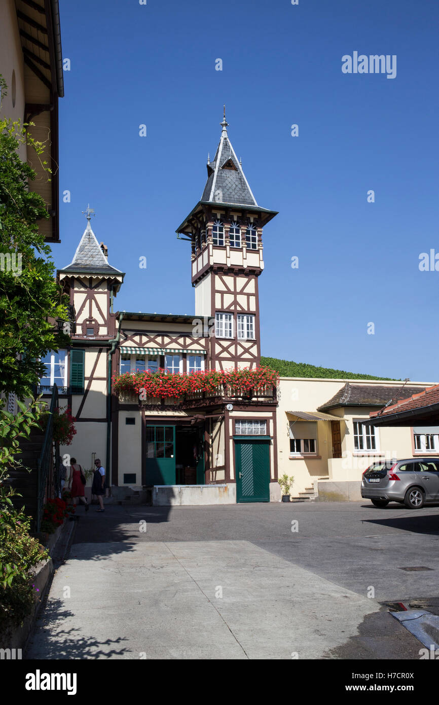 Extérieur de Trimbach winery à Ribeauville, Colmar, France Banque D'Images