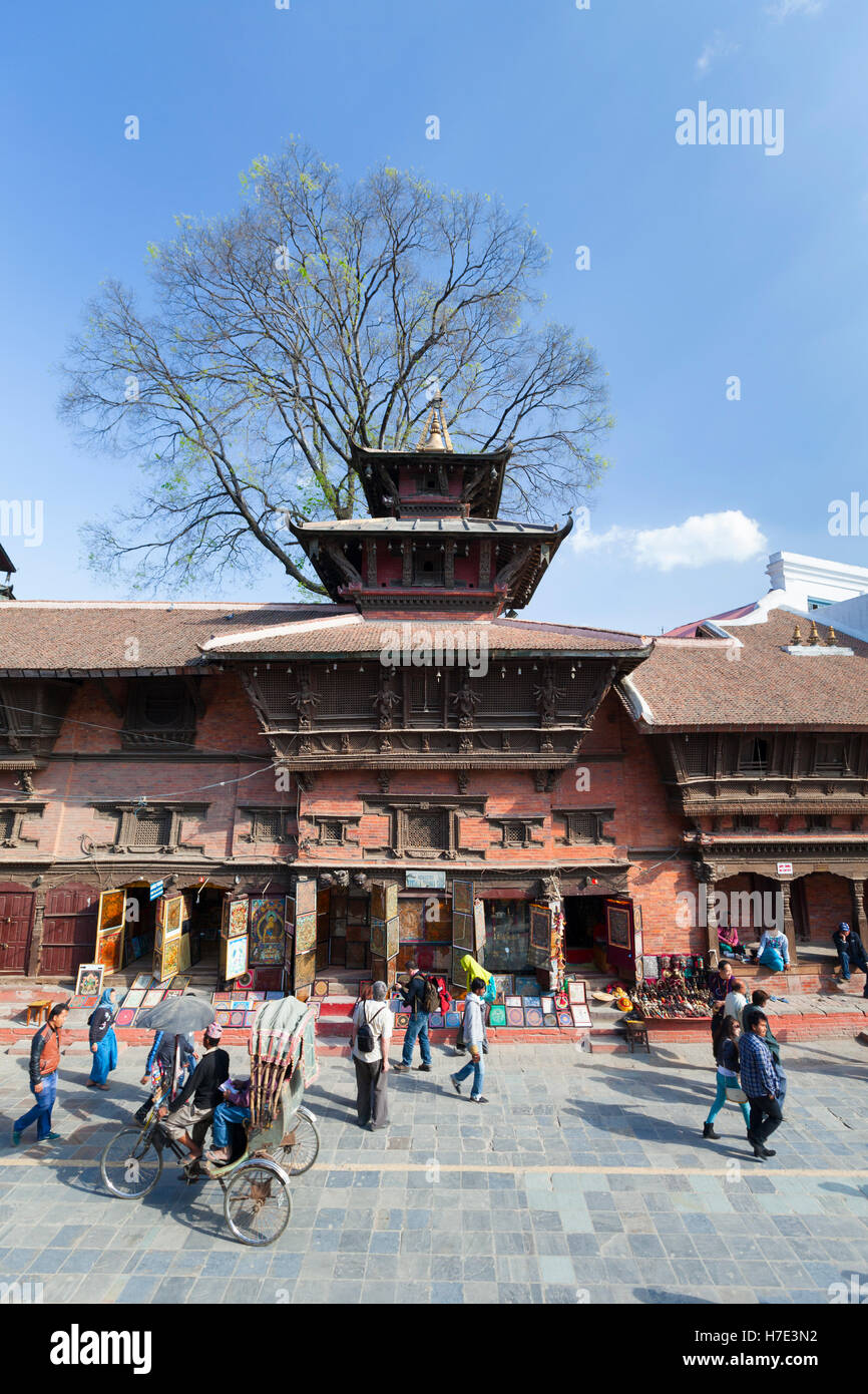 Bhagwati Temple, Durbar Square, Katmandou, Népal Banque D'Images
