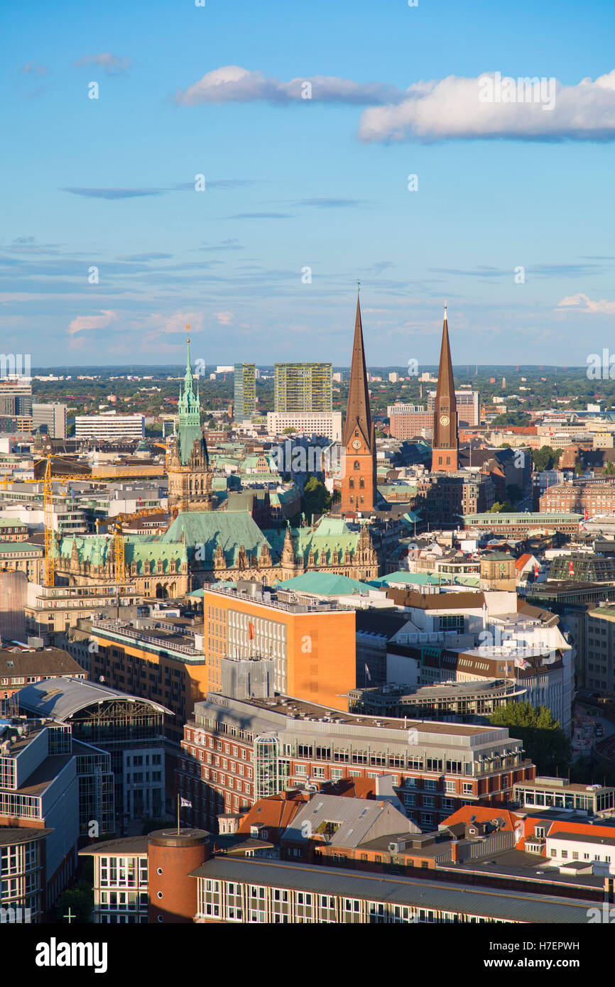 Vue sur le Centre d'Hambourg, Allemagne Banque D'Images